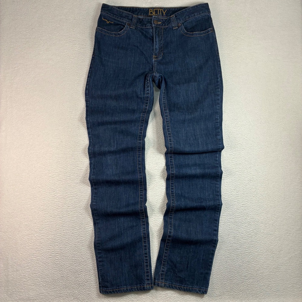 Kimes Ranch Betty Jean Women 14x38 Blue Bootcut Stretch Cowgirl Western USA Tall